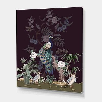 Designart - Chinoiserie With Birds and Peonies V