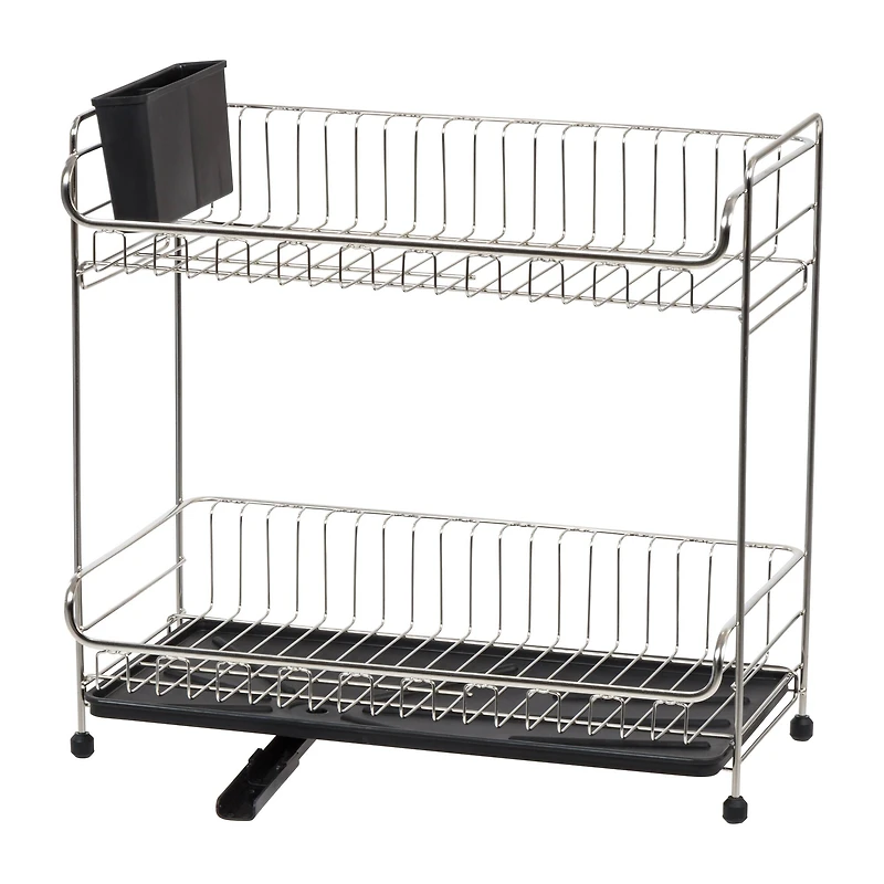 IRIS® 17" Stainless Steel 2-Tier Dish Rack