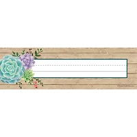 Teacher Created Resources Rustic Bloom Name Plates, 6 Packs of 36