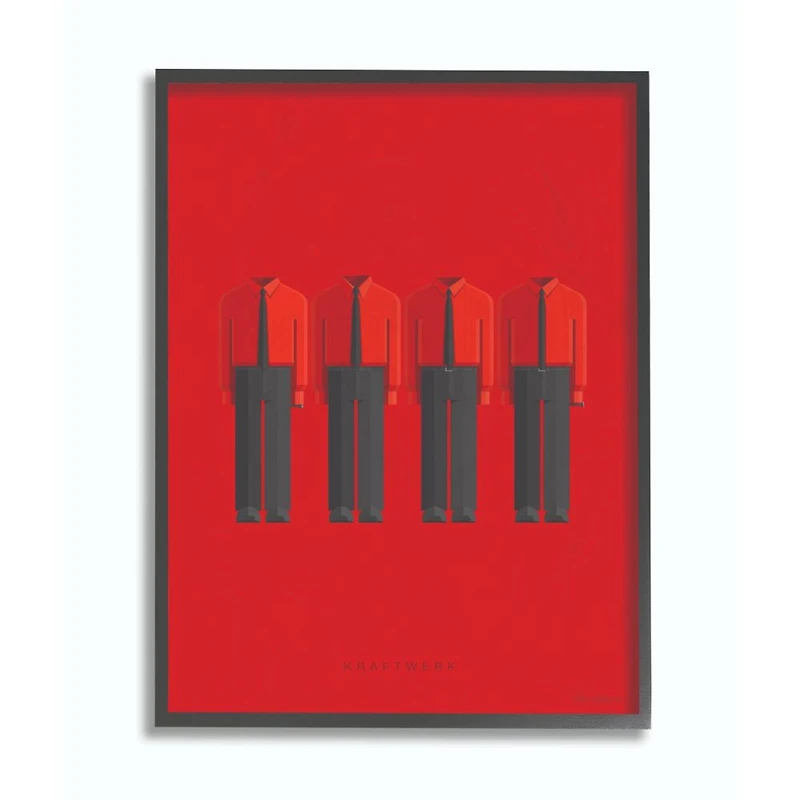 Stupell Industries Kraftwerk Fashion Design Wall Accent with Black Frame