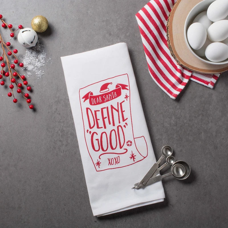 DII® Assorted Dear Santa Holiday Printed Dishtowel Set