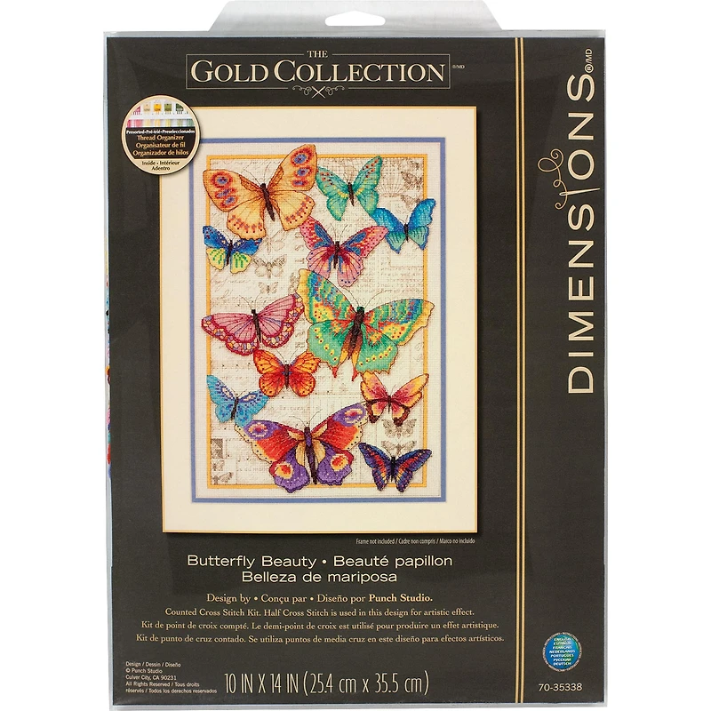 Dimensions® Gold Collection® Butterfly Beauty Counted Cross Stitch Kit
