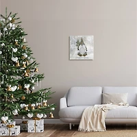 Stupell Industries Christmas Is Gnoming Holiday Pattern Canvas Wall Art