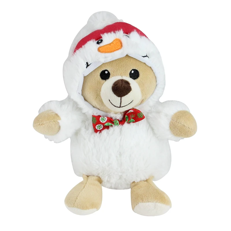 8" Teddy Bear Stuffed Animal Figures in Christmas Costumes