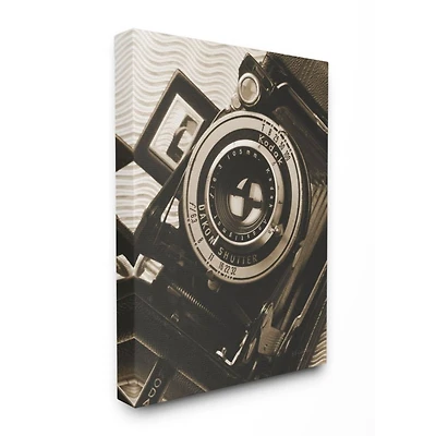 Stupell Industries Vintage Camera Sepia Photograph Canvas Wall Art