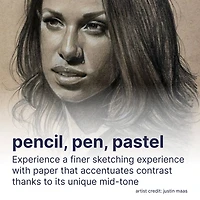 Strathmore Toned Sketch Paper Pad, 400 Series, 50 Sheets, 5.5" x 8.5", Tan