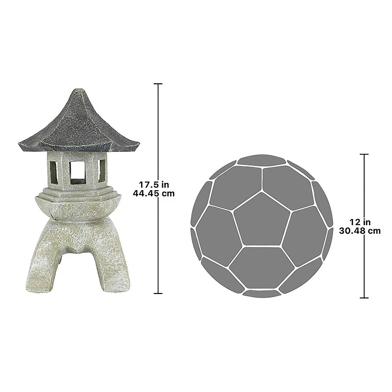 Design Toscano® 17.5" Large Pagoda Lantern Sculpture