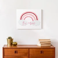 Be Mine Rainbow Polka Dots 11" x 14" Canvas Wall Art