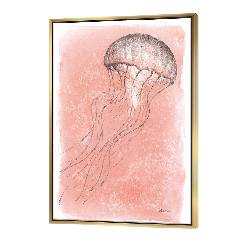 Designart - Coastal Sea Life IV jellyfish sketches
