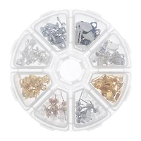 John Bead Earring Mix Assortment Round 8 Slot Jewelry Making Kit, 80ct.