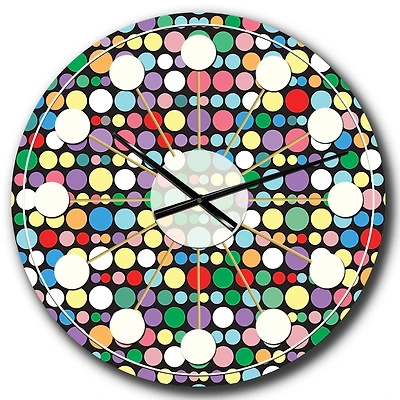 Designart 'Retro Pattern Abstract Design Xii Mid-Century Modern Wall Clock