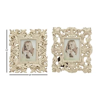 2 Pack White Polystone Traditional 9" x 11" Frames
