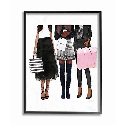 Stupell Industries Fashion Models Brands Glam Watercolor Framed Wall Art
