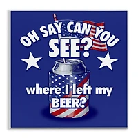 Stupell Industries Funny Patriotic Beer Wall Plaque Art