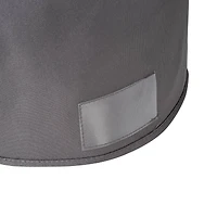 Honey Can Do 12" Gray Round Dinnerware Storage Box