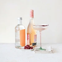 Hello Honey® 10oz. Pink, Green & Clear Champagne Coupe Glass