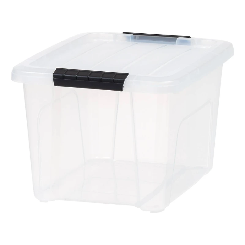IRIS® 20.5qt. Buckled Clear Boxes with Clear Buckle Lids, 6ct.
