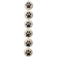 9 Packs: 6 ct. (54 total) Paw Print Reconstituted Quartzite Lentil Beads, 24mm by Bead Landing™