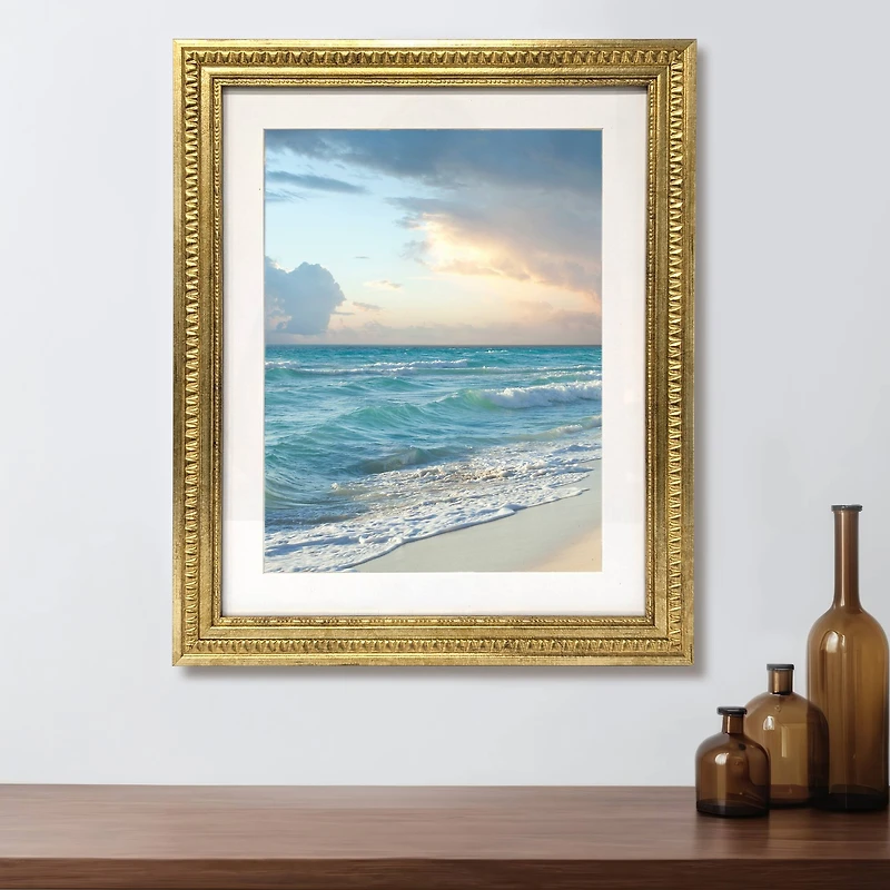 Home 9" x 12" Gold Fredrick Frame with Mat by Studio Décor®