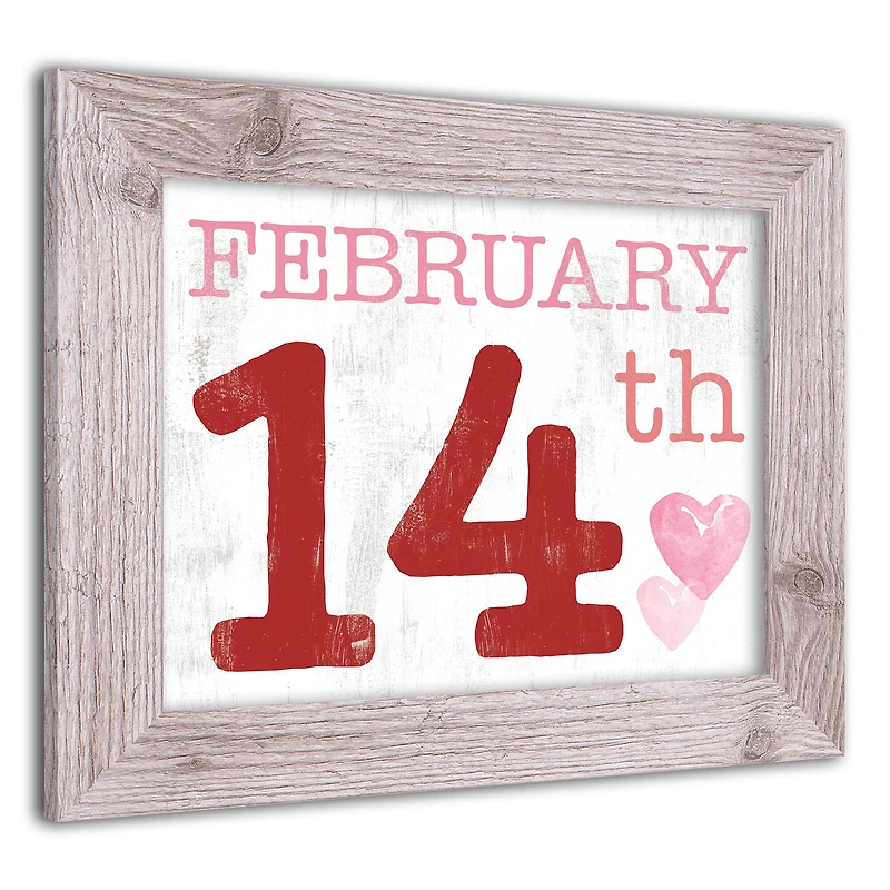 February Valentine's Day Western White Framed Print