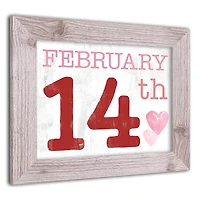 February Valentine's Day Western White Framed Print