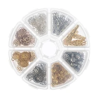 John Bead Bead Caps Assortment Round 8 Slot Jewelry Findings & Making Kit, 1020ct.