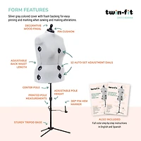 Dritz® Twin-Fit Full Figure Dress Form with Adjustable Tri-Pod Stand