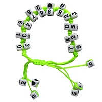 White Number Square Beads by Creatology™