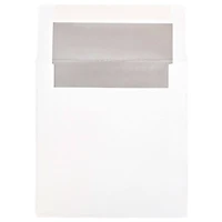 JAM Paper 6" x 6" Square Silver Foil Lined Invitation Envelopes