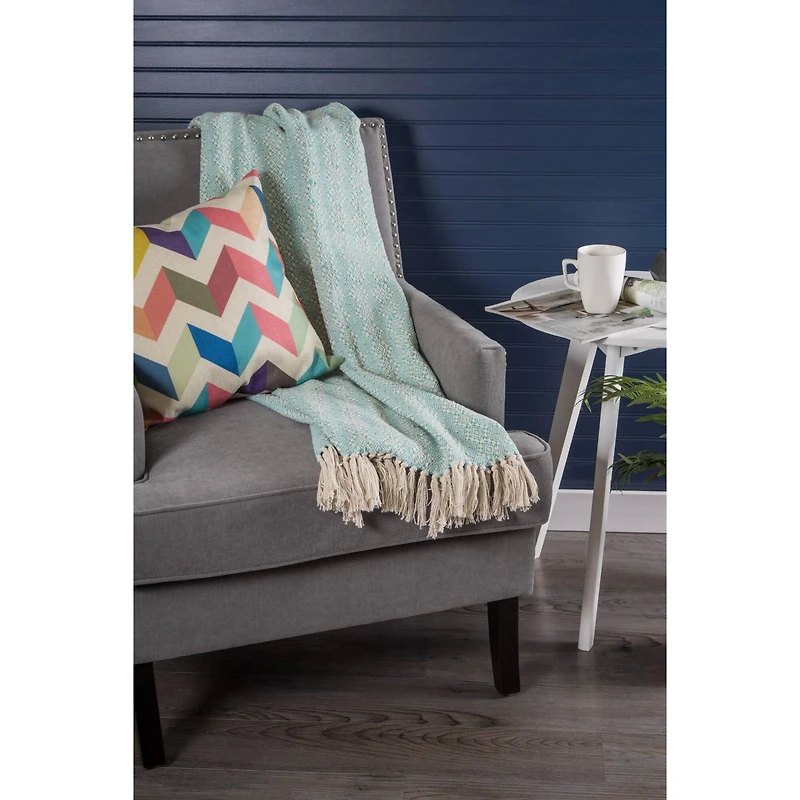 DII® Aqua Diamond Stitch Throw