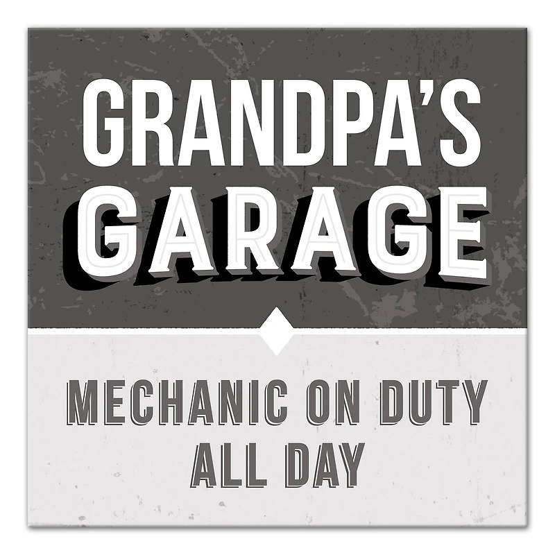 Grandpa's Garage Canvas Wall Art
