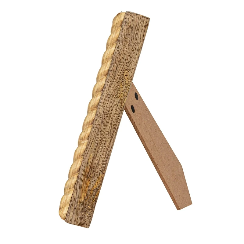 Hello Honey® 4" x 6" Bleached Hand Carved Mango Wood Photo Frame