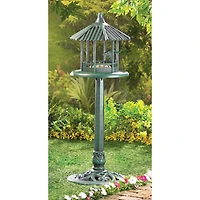 3.3ft. Verdigris Gazebo Standing Bird Feeder