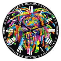 Designart Lion Rasta Oversized Modern Wall Clock