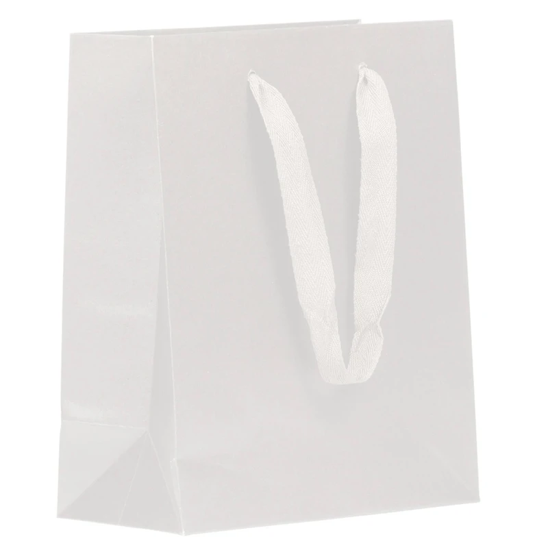 JAM Paper Medium White Matte Heavy Duty Kraft Gift Bags, 10ct.