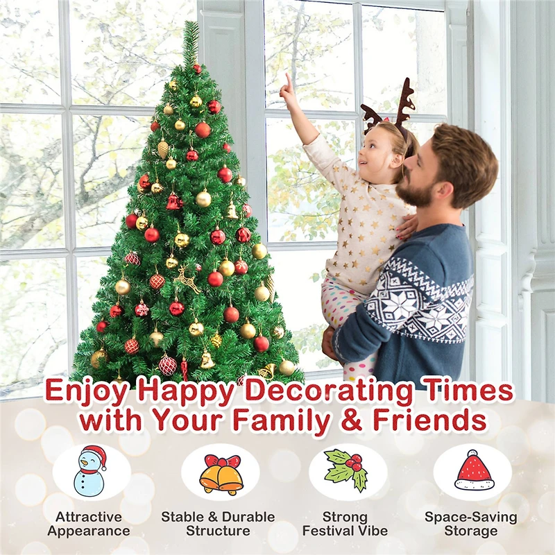 Costway 7ft. Unlit Artificial Christmas Tree