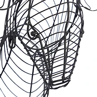 Black Iron Industrial Wall Decor, 24" x 21" x 9"