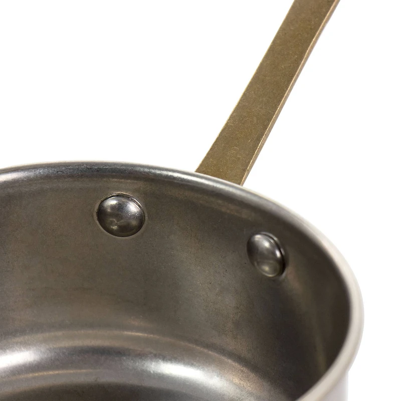 Gibson Home® Normandie 3.9'' Silver and Gold Stainless Steel Mini Saucepan