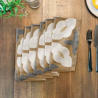 Yellow and Blue Medallion 10" x 10" Cotton Twill Napkin