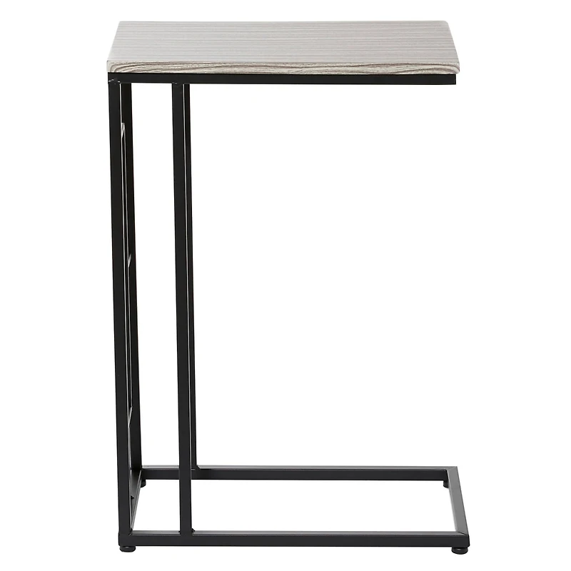 10" Black Contemporary Compact Accent Table