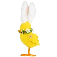 10" Yellow Easter Duckling Accent with Rabbit Ears