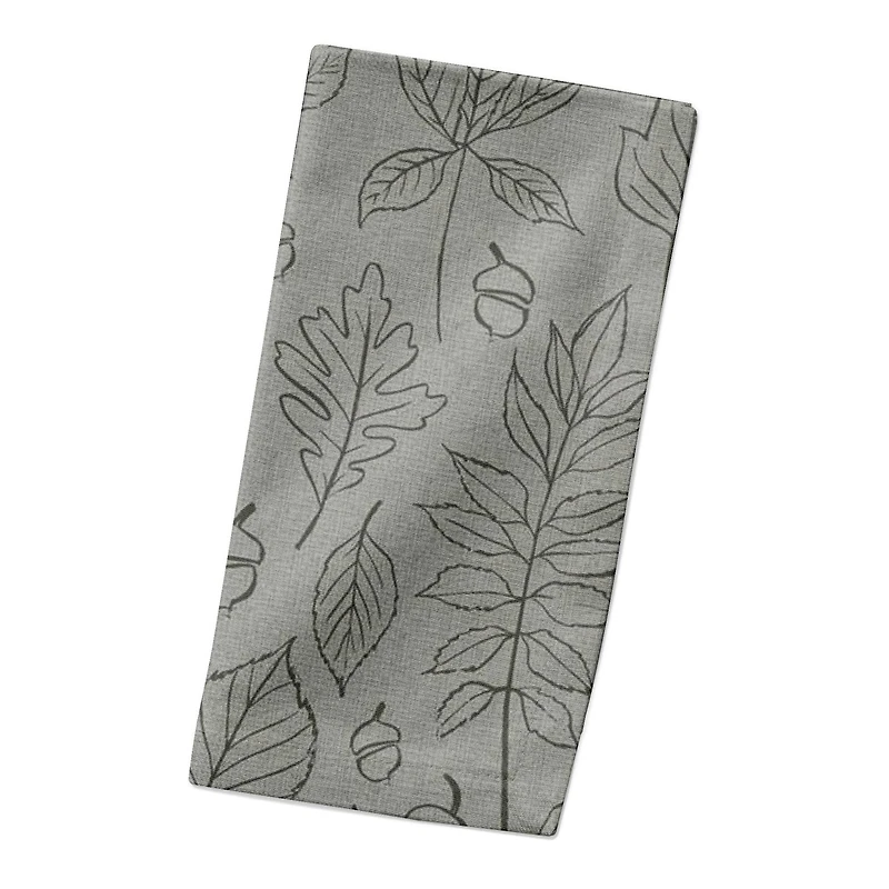 Green Leaf Pattern Cotton Twill Napkin