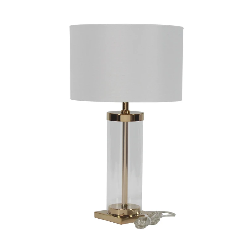 CosmoLiving by Cosmopolitan 25" Gold Metal Transitional Table Lamp