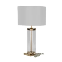 CosmoLiving by Cosmopolitan 25" Gold Metal Transitional Table Lamp