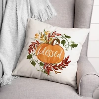 Blessed Pumpkin Vine Throw Pillow