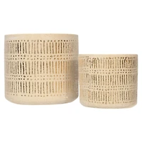 Hello Honey® Gold Stoneware Planters Set