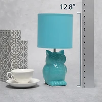 Simple Designs 13" Ceramic Owl Table Lamp