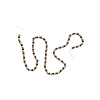 Hello Honey® 6ft. Cream & Brown Wool Felt Ball Garland