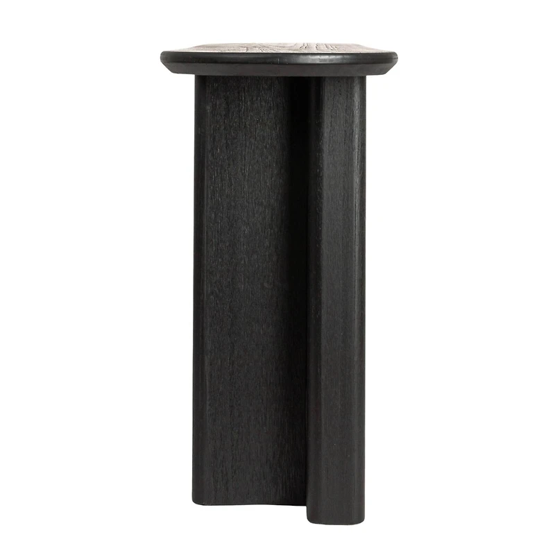 Hello Honey® Black Asymmetrical Fir Wood & Sycamore Wood Console Table