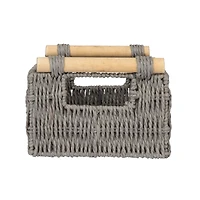 Household Essentials Paper Rope with Wooden Handles Basket Set